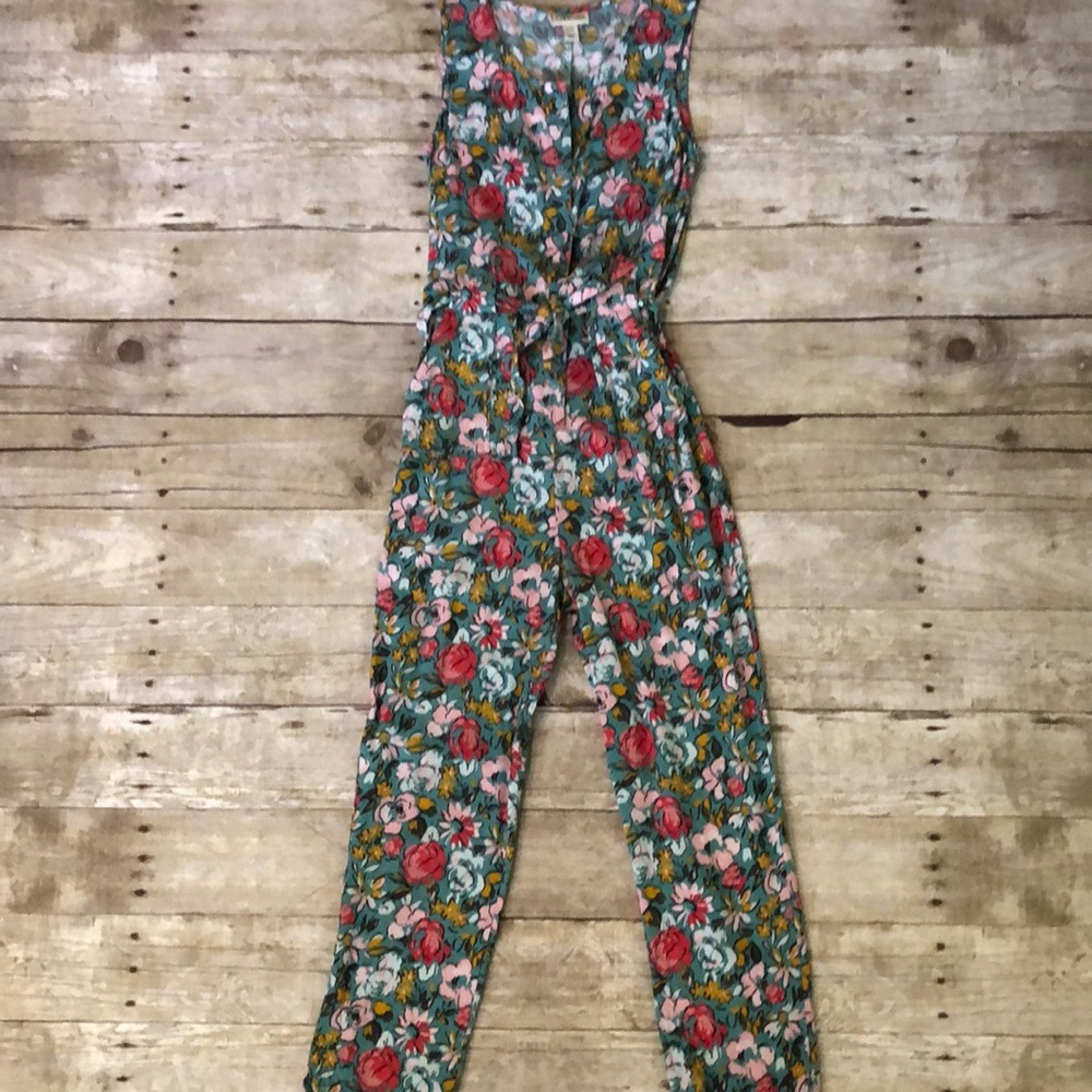 Girls Cherokee floral romper size Large